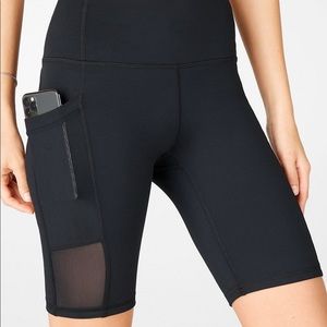 Fabletics High-Waisted Pocket Shorts with Mesh